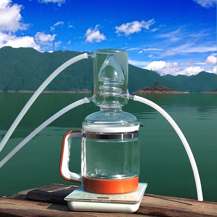 

2,5 л DIY новый домашний стеклянный DIY электрический нагрев самогона все еще чистая вода дистиллятор оборудование для экстракции эфирного масла