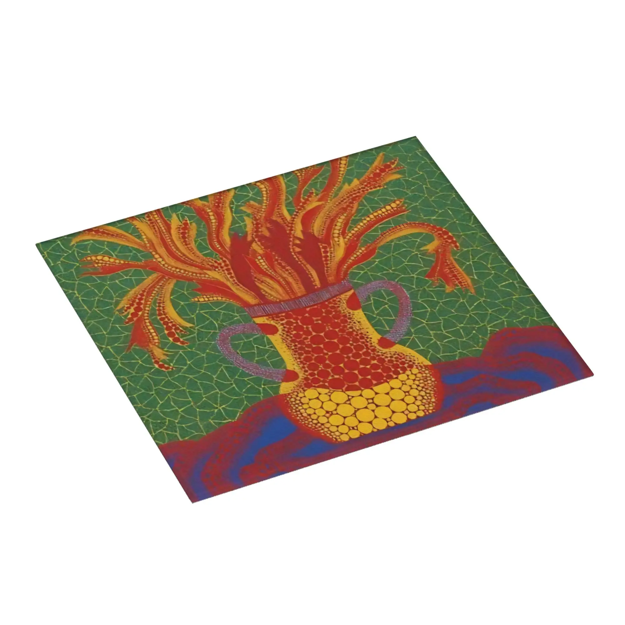 Yayoi Kusama Abstract Pumpkin Non Slip Kitchen Counter Protector Mat Barware Tableware Reusable  Bathroom Drying Mat For Kitchen