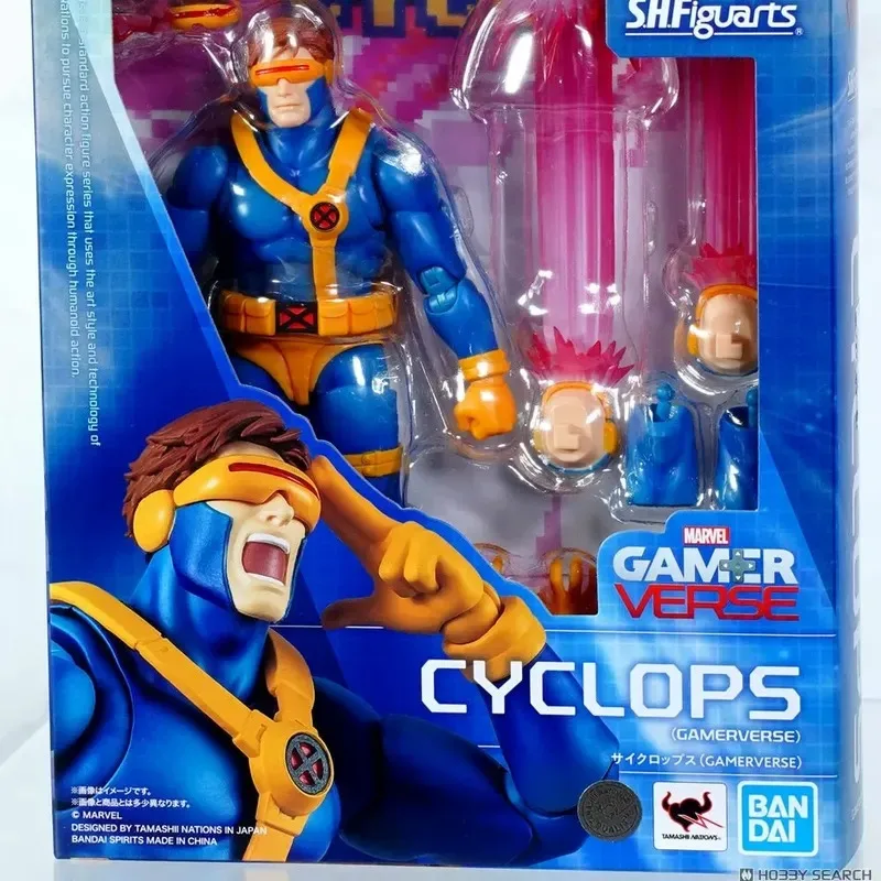 Oferta Especial: Figura Articulada Original de Bandai SHF Marvel VS Capcom X-Men, Lásero y Ojo de Trueno, Lista para Exhibir