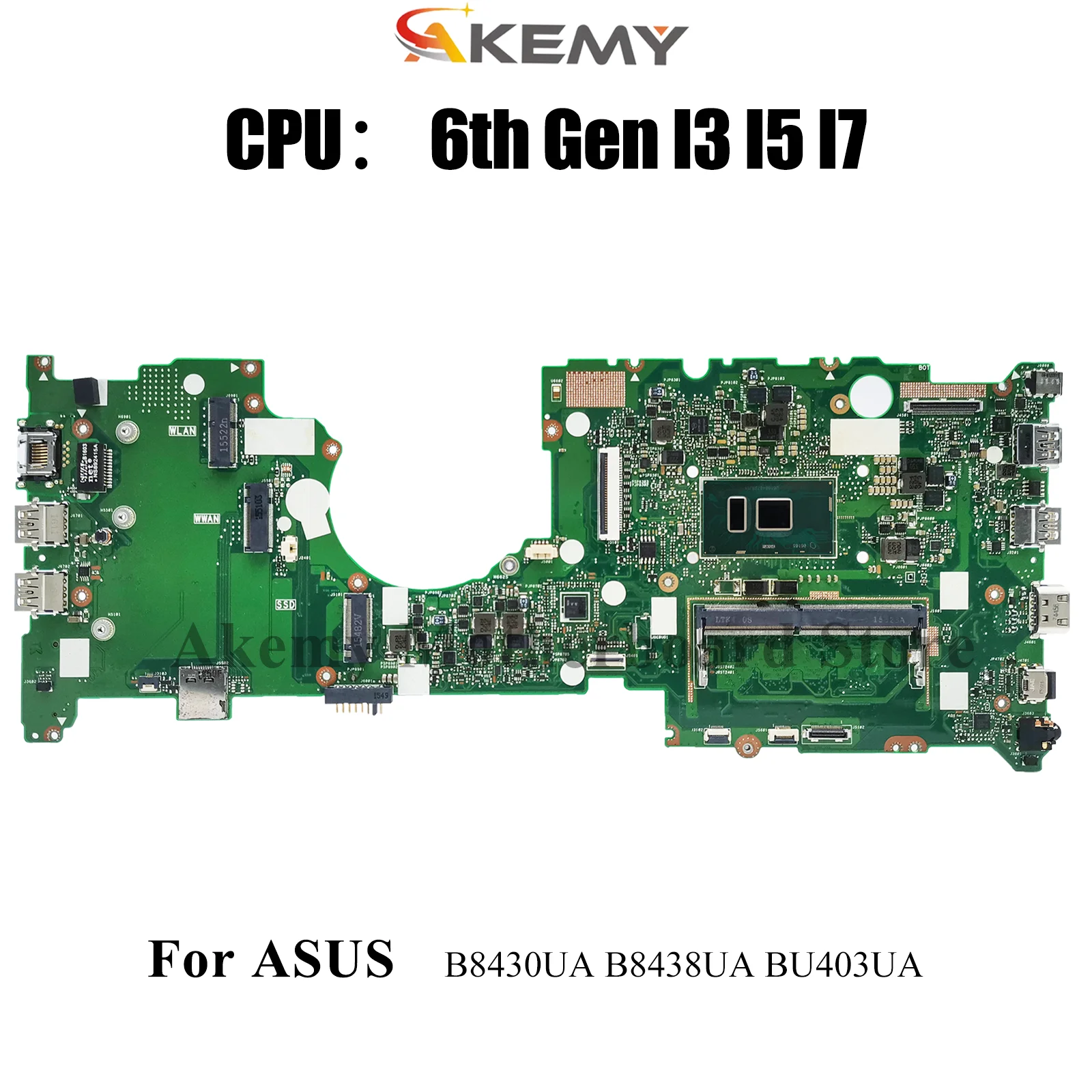 

BU403UA Laptop Motherboard For ASUS ExpertBook B8438UA B8430UA BU403UA BU403U Notebook Mainboard With I3 I5 I7 CPU 100% tests OK