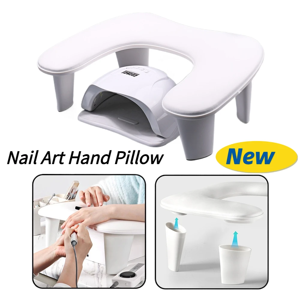 1pcs Nail Art Hand Pillow Portable Removable Stand Tilt Design Manicure Stand Hand Pillow PU Material Hand Pillow for Salon