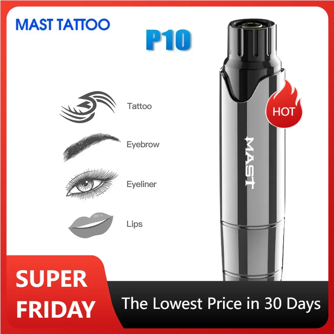 Dragonhawk Mast Tattoo P10 Makeup Permanent  Machine Rotary Pen Eyeliner Tools Tattoo Machine Pen Style Accessories For Tattoo