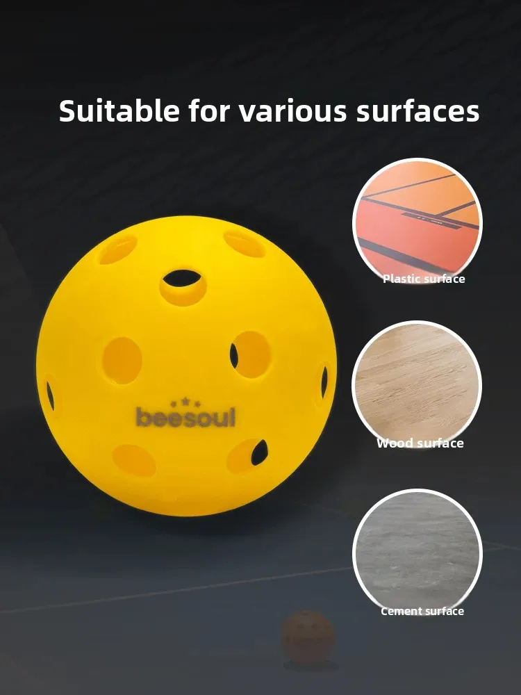 Beesoul Professional Pickleball Training Ball High Elasticity 26 Hole 40 Hole Competition Grade Outdoor Sports Fitness Equipment
