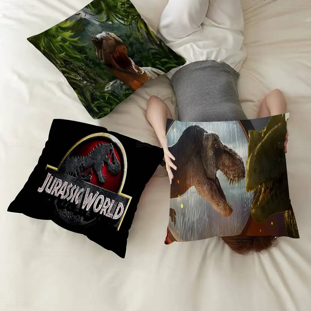 ديناصور الكرتون الحديقة الجوراسية وسادة أنيمي وسادة أريكة سرير رئيس وسادة غطاء غطاء الوسادة 45x45 سم الموضة