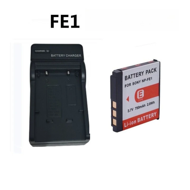 NP-FE1 camera battery + charger for Sony DSC-T7 T7 FE1 digital camera 3.7V 750mAh/850mAh