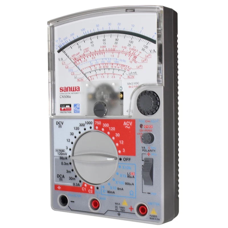 Japan sanwa CX506a Analog Multitesters;Capacitance measurement function with built-in transistor oscillator