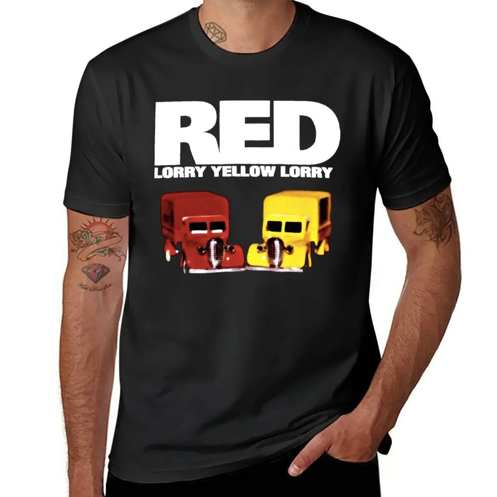 New Red Lorry Yellow Lorry  Short   for a boy plain  T-shirt men