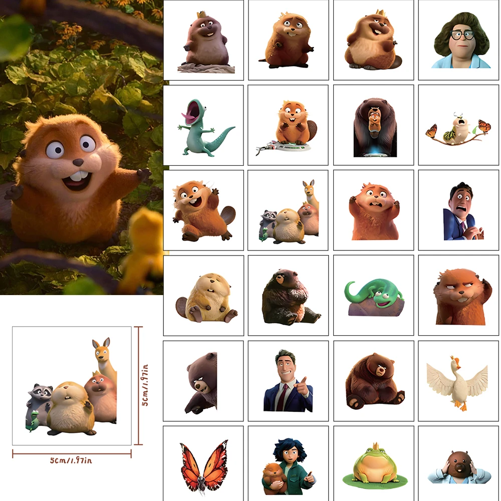 

40pcs/set New Disney Cartoon Hoppers Mabel Jerry Temporary Tattoo Stickers For Body Art Cute Tattoo Party Gifts Sticker