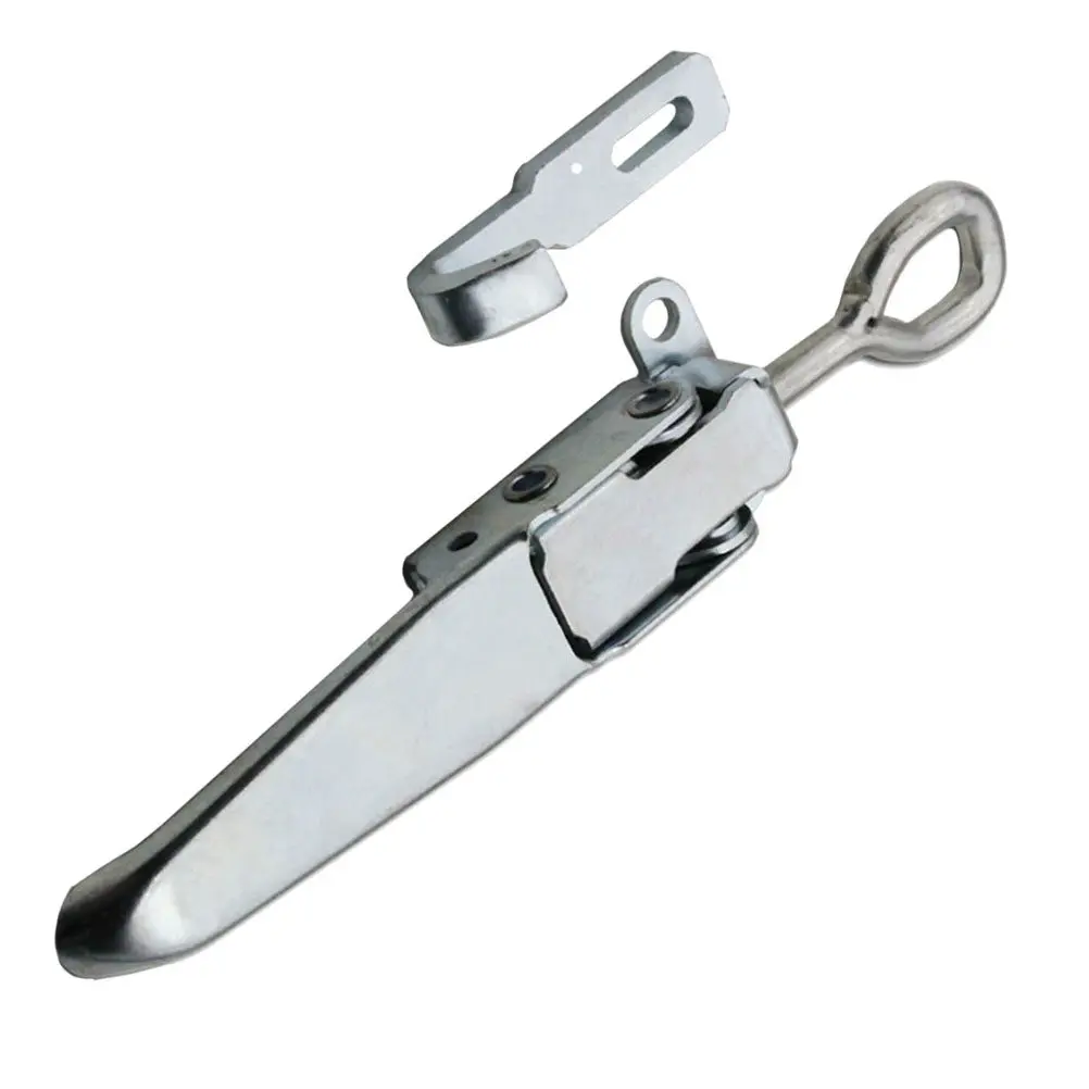 Heavy Trailer Buckle Silver Multi-Use Barrel Hasp Agrafe Catch for Trucks Trailers Containers