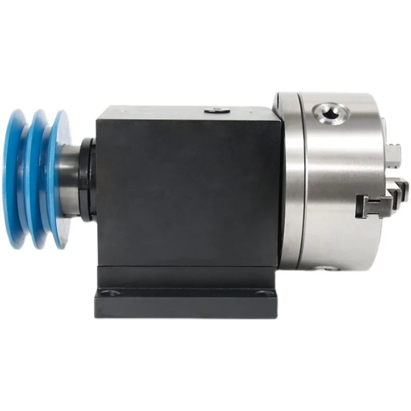 Self-made lathe spindle DIY metal assembly automatic pneumatic three-jaw four-jaw self-centering chuck