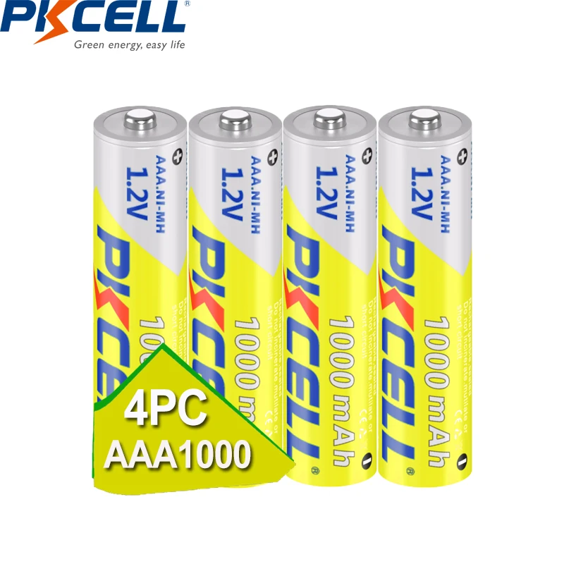 2-20PC PKCELL 1.2V NIMH AAA 배터리 손전등 장난감 원격 제어용 AAA 충전식 배터리, 선물용 AAA 배터리 상자