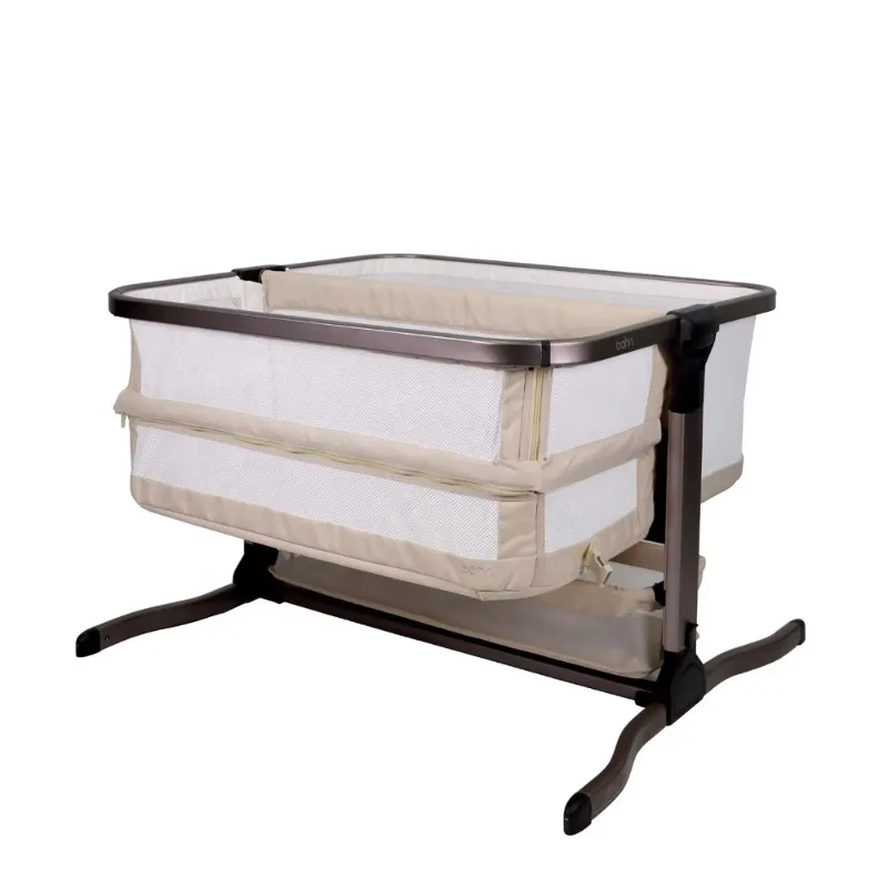 Baby pen, bedside crib, pastoral style, solid color woven 100% polyester