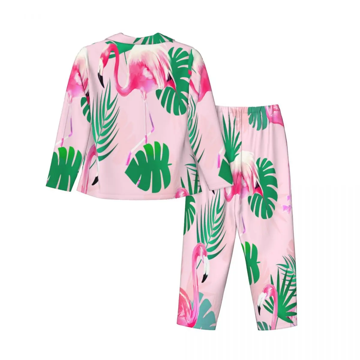 Women's Pajamas Sleepwear Room Wear Ladies Cotton POLYESTER flamingo fowl animal modern