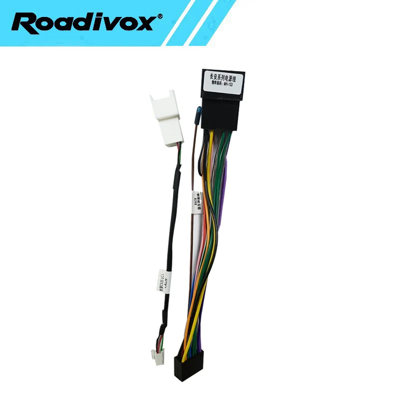 Adaptador de alimentação para chicote de fios de rádio automotivo, conector de cabo estéreo android de 16 pinos para changan honor star cx20 cx30 s460 oulove a800