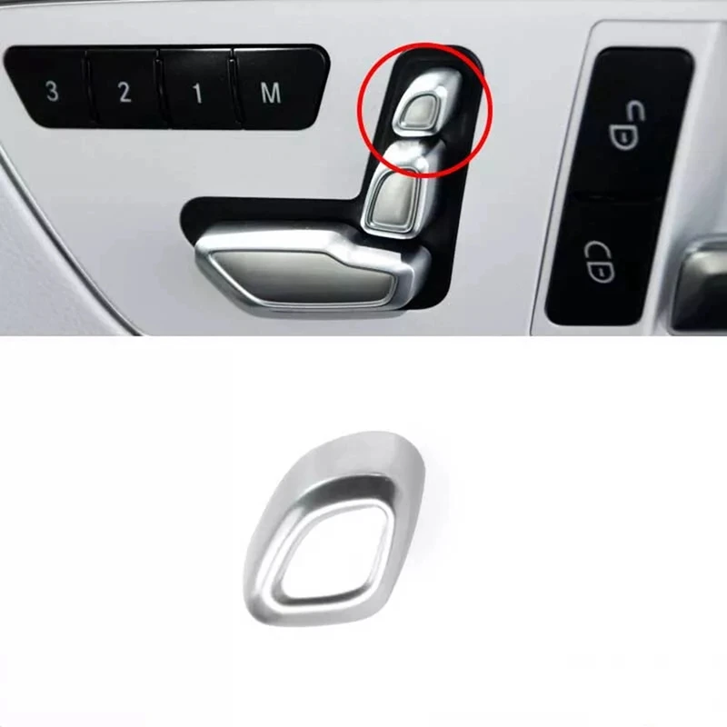 1Pair Seat Headrest Adjust Switch Button Cover For Mercedes Benz W204 W207 W212 W218 09-15 LHD 2129059600 2129059700