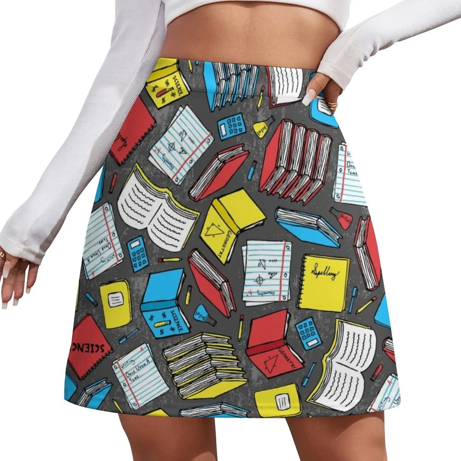 Study Time Mini Skirt Skirt satin Korean skirts Women skirts