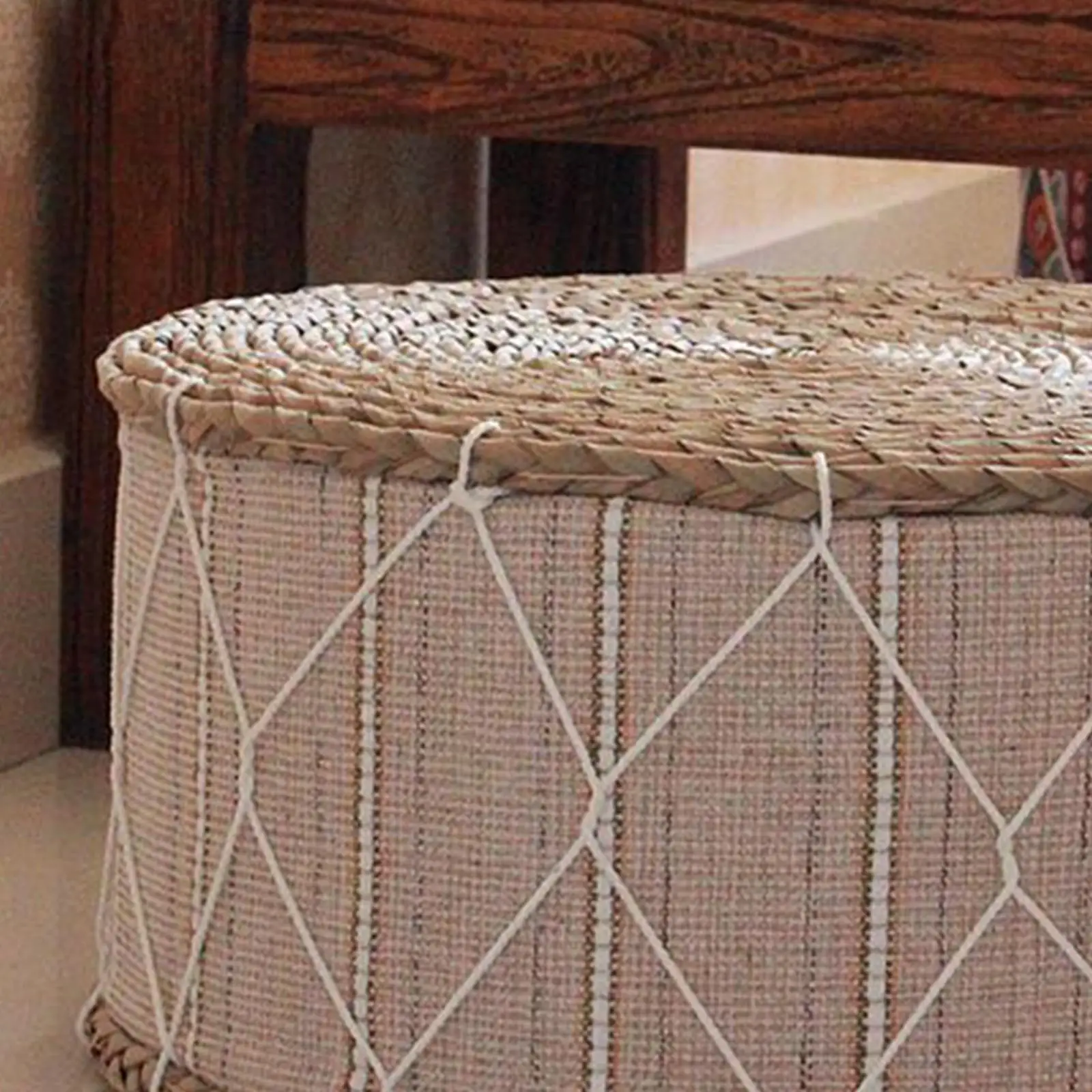 

Соломенная напольная подушка ручной работы, подушка для медитации, синяя пуф