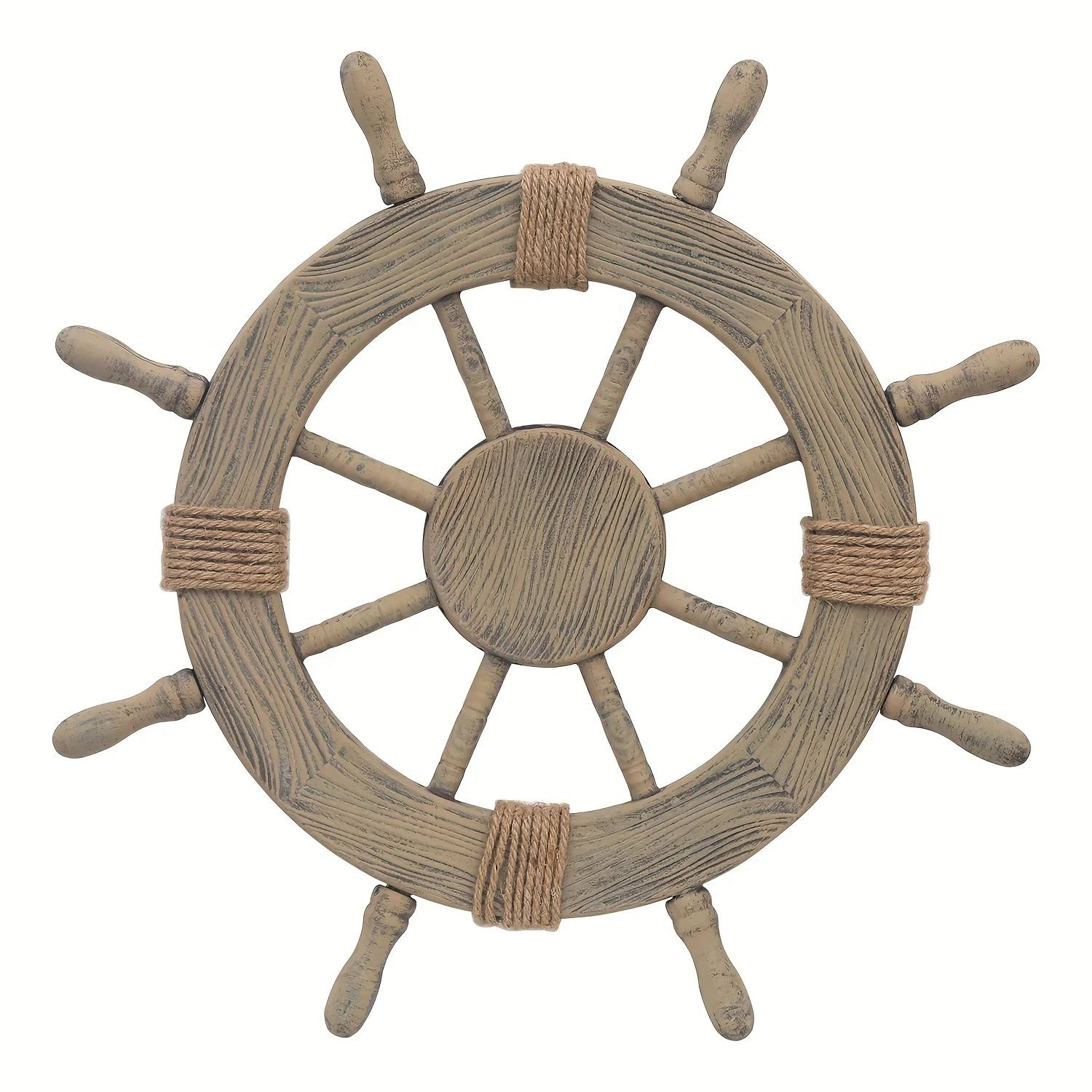 Wooden Boat Anchor Wall Decor – Natural Light Brown Nautical Theme Decoration for Living Room, Bedroom or Entryway – Handcrafted view 6