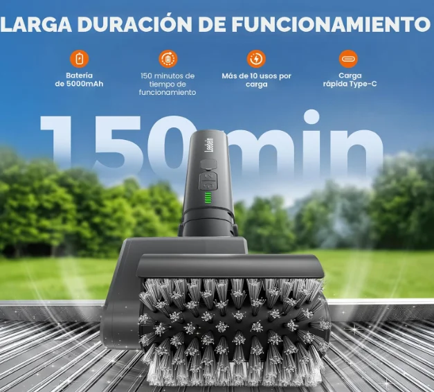Cordless Power Grill Brush for BBQ - Durable Steel Wire Head, Efficiently Removes Burnt Residue Sticky Stain Cleaning Tools