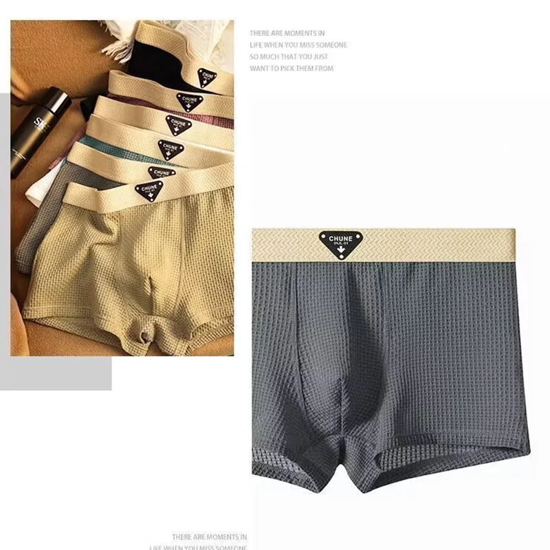 8pcs Men's Panties Sexy Shorts Cotton Underwear Male Breathable Boxers Solid Boxershorts Fashion Underpants