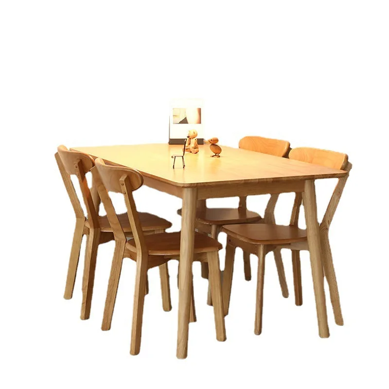 

Modern minimalist home rectangular dining table with dining table and chair combination