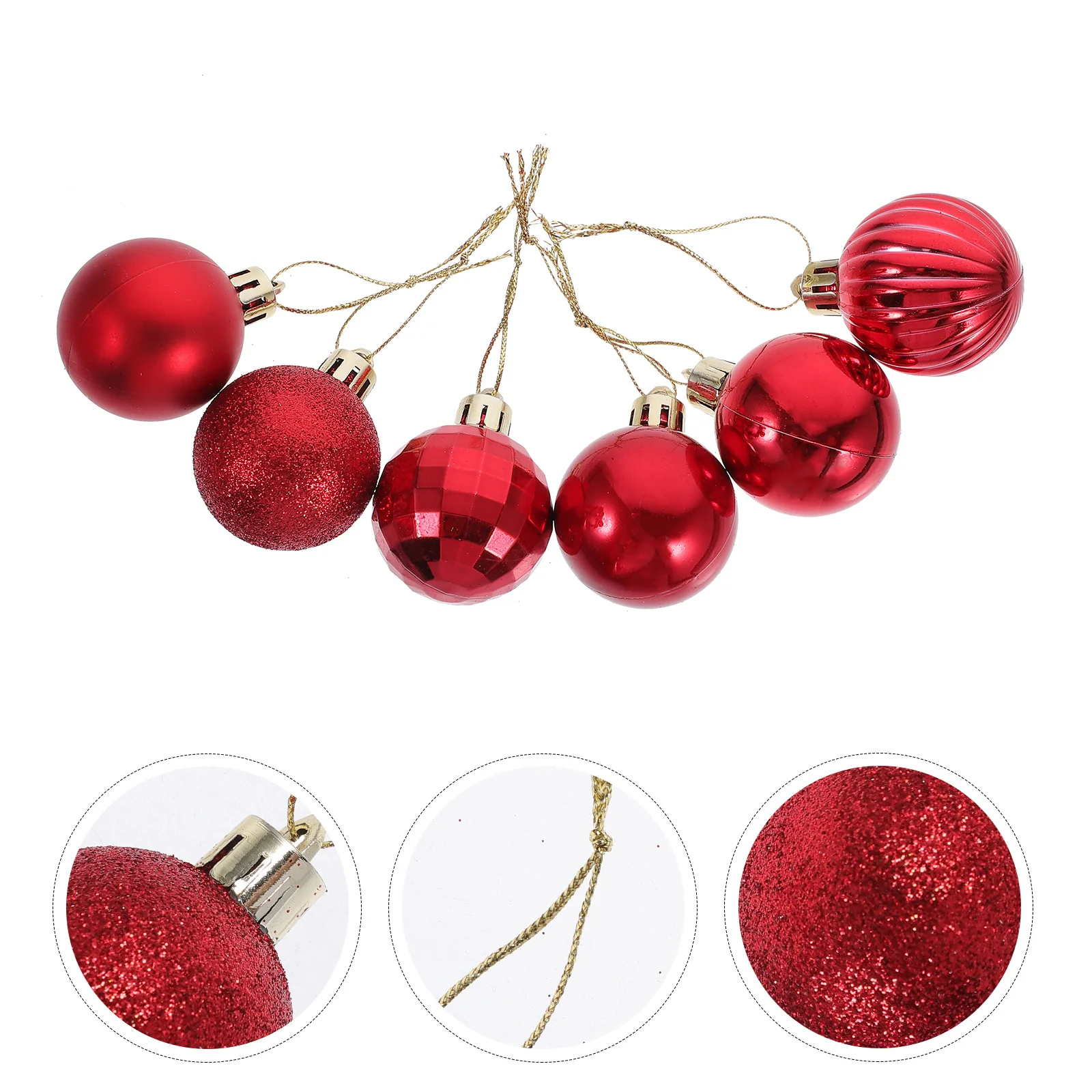 

36Pcs Christmas Tree Hanging Ball Ornaments PVC Xmas Balls for Holiday Decor Elegant Shiny Surface Xmas Tree Balls