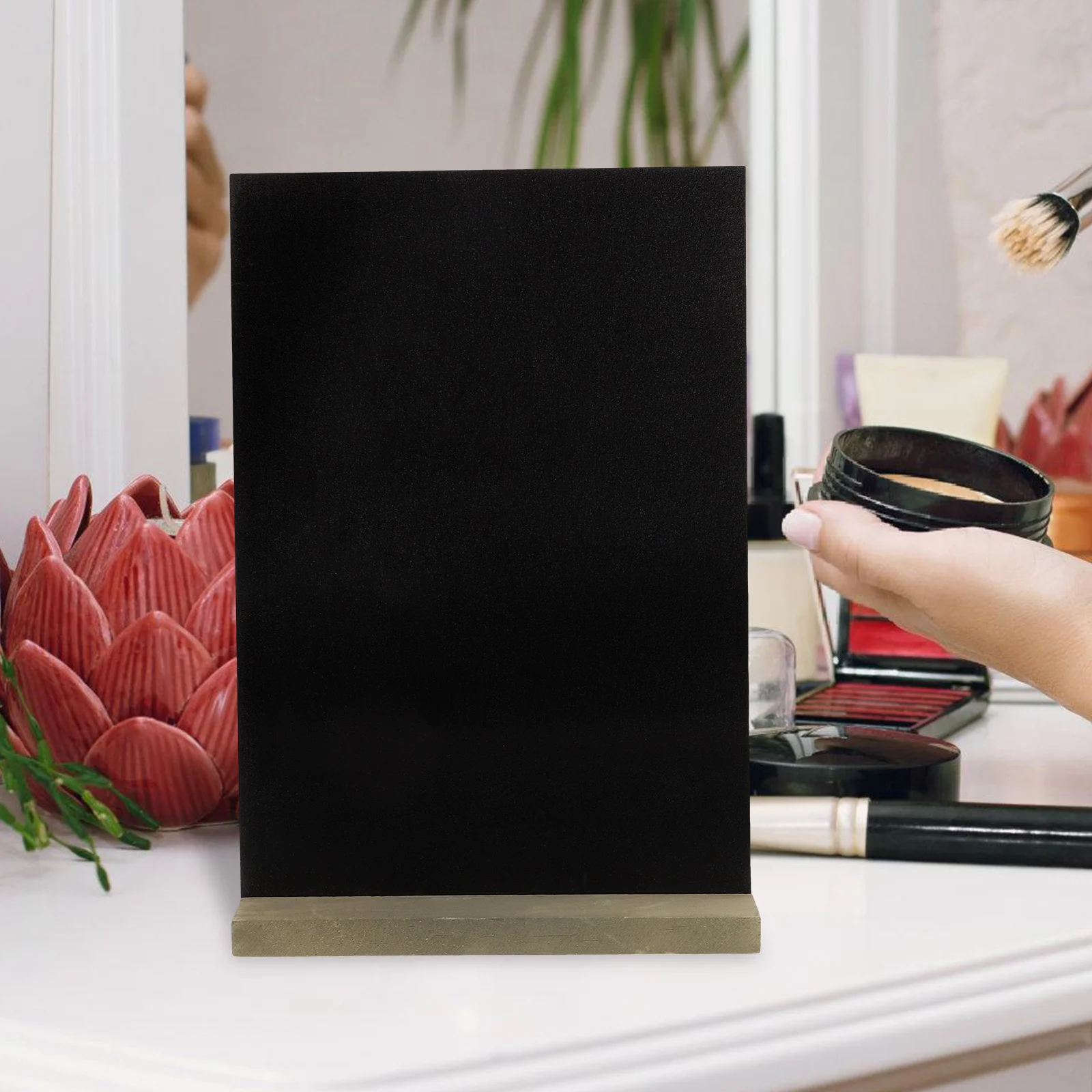 3 قطعة سبورة خشبية صغيرة على الوجهين سبورة صغيرة للمنزل الفصول الدراسية متجر سطح المكتب رسالة مجلس علامة السبورة الصغيرة