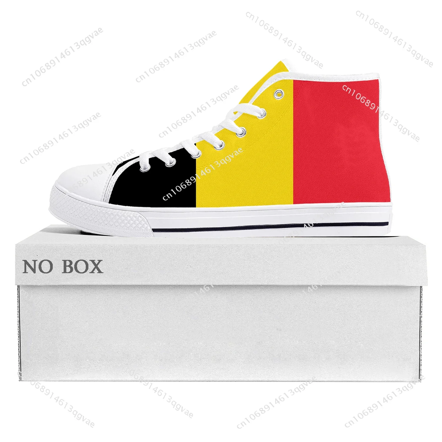 Belgian Flag High Top High Quality Sneakers Mens Womens Teenager Canvas Sneaker Belgiam Casual Couple Shoes Custom Shoe