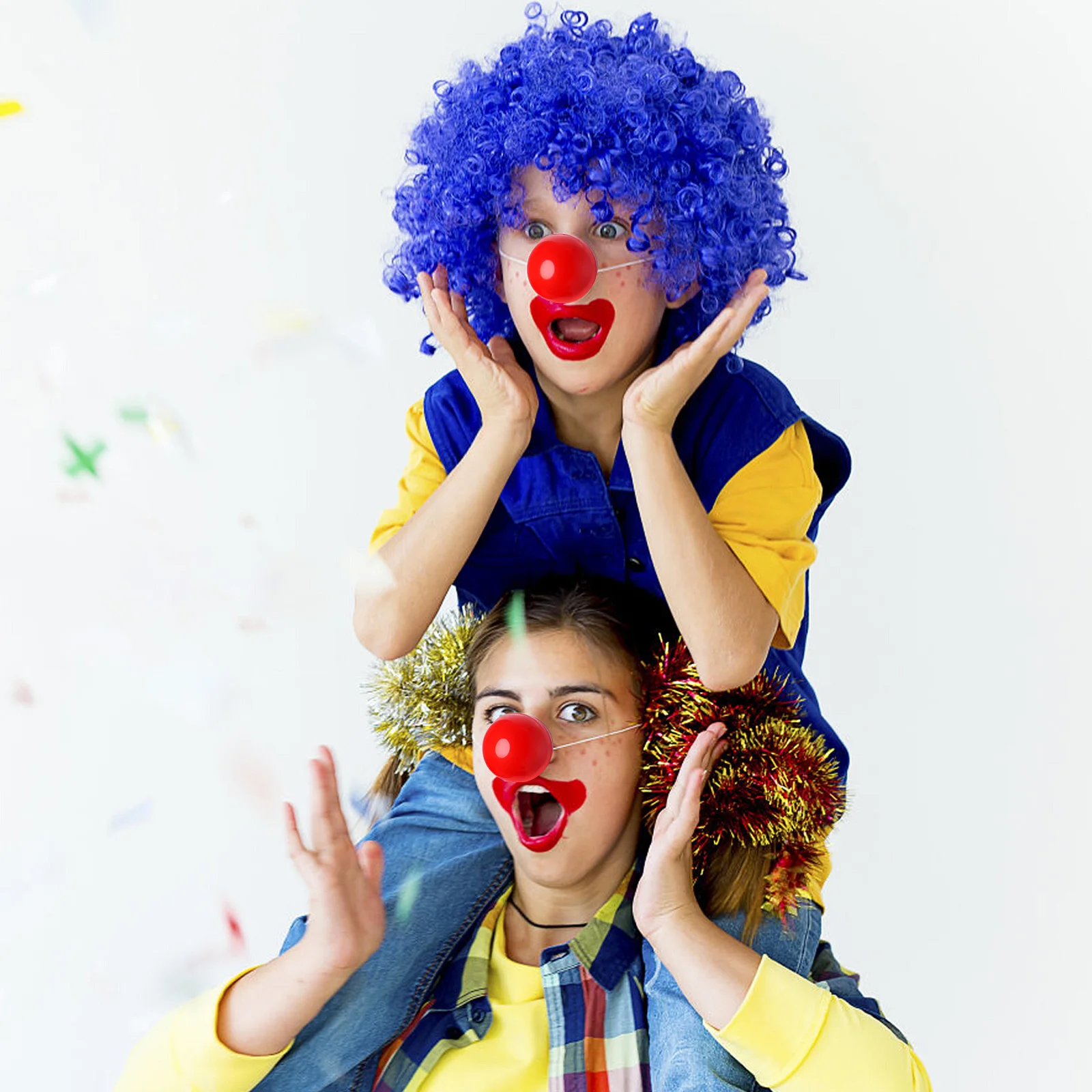 5 قطعة متوهجة الأحمر مهرج الأنف الإبداعية تأثيري الدعائم هالوين عيد الميلاد حفلة أداء ملحق مهرج الأنف الدعامة