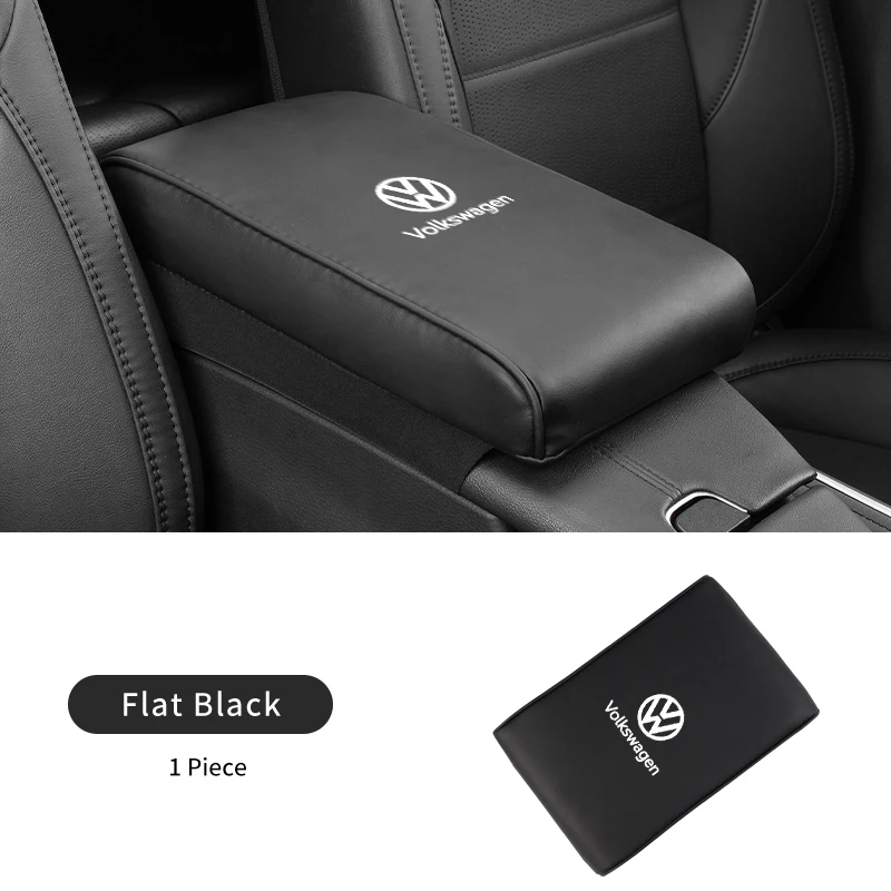 Car Armrest Box Heighten Mat Leather Hand Pad For VW GTI Polo Golf Passat Scirocco Tiguan Jetta T-ROC Sharan Touareg Touran CC