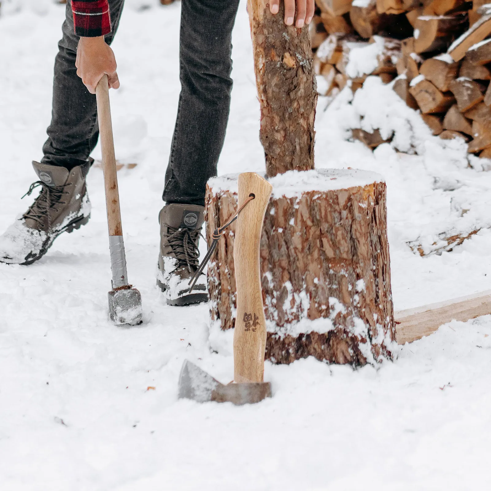 

Outdoor Axe Handle Durable Wooden Replacement for Gardening Tools Hammer Handle Part Versatile Use Longlasting Performance Easy