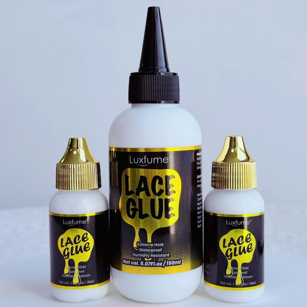 38/150 ml Perückenkleber, wasserfest, schweißfest, unregelmäßig geformter, stark klebender Perückenkleber