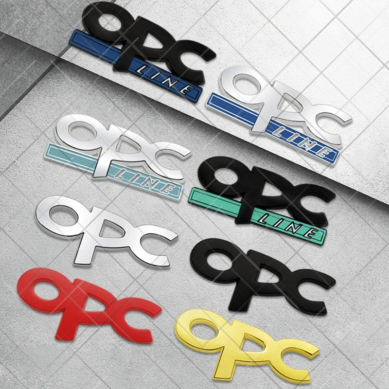 Metal 3D OPC Line Grille Logo Car Styling Rear Trunk Letter Emblem Sticker For Opel Astra Insignia Corsa Adam Vauxhall Vectra GS