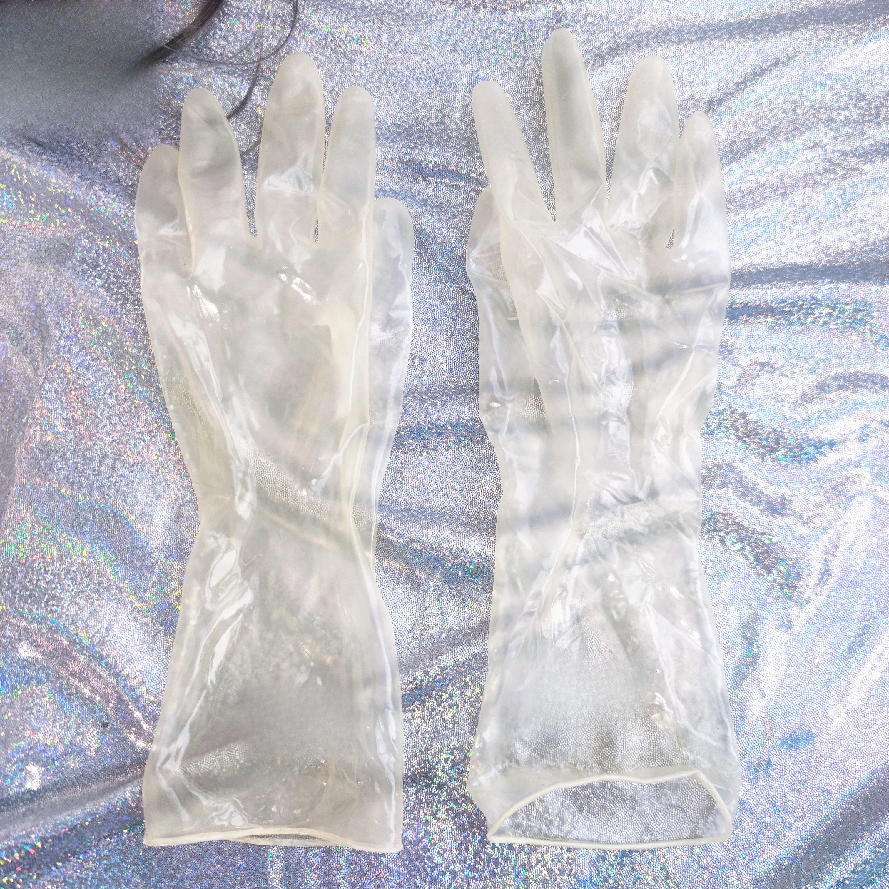 High Quality Ultra-thin Transparent Latex Short Gloves
