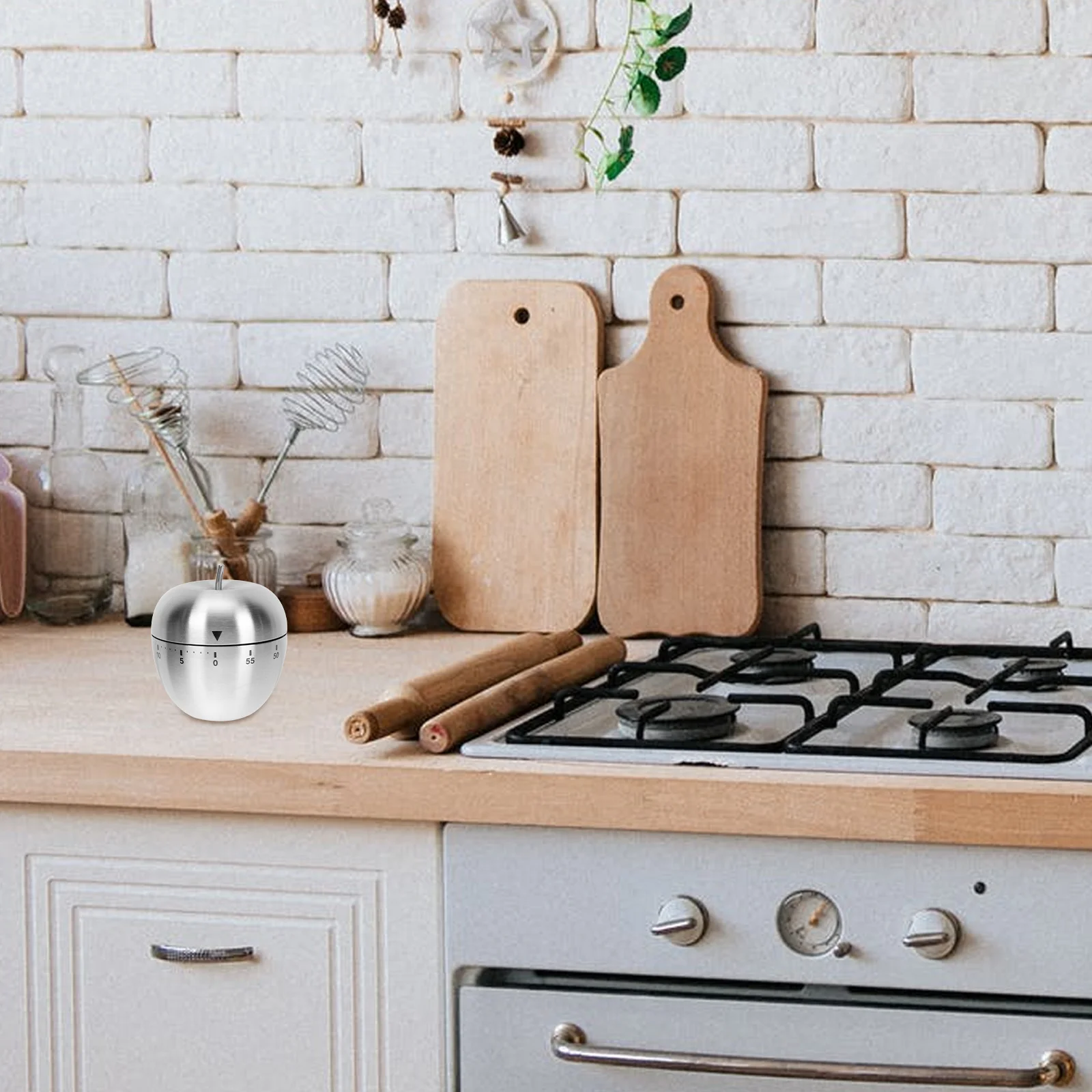 

Egg Shape Mechanical Timer Metal Kitchen Cooking Time Reminder Practical Countdown Timer for Cooking Baking