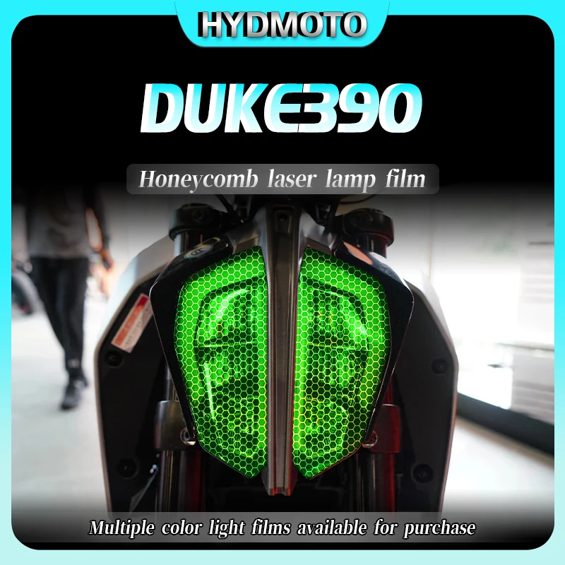 

For KTM DUKE390 2021 honeycomb laser light film headlight film protection transparent decorative film accessories modification