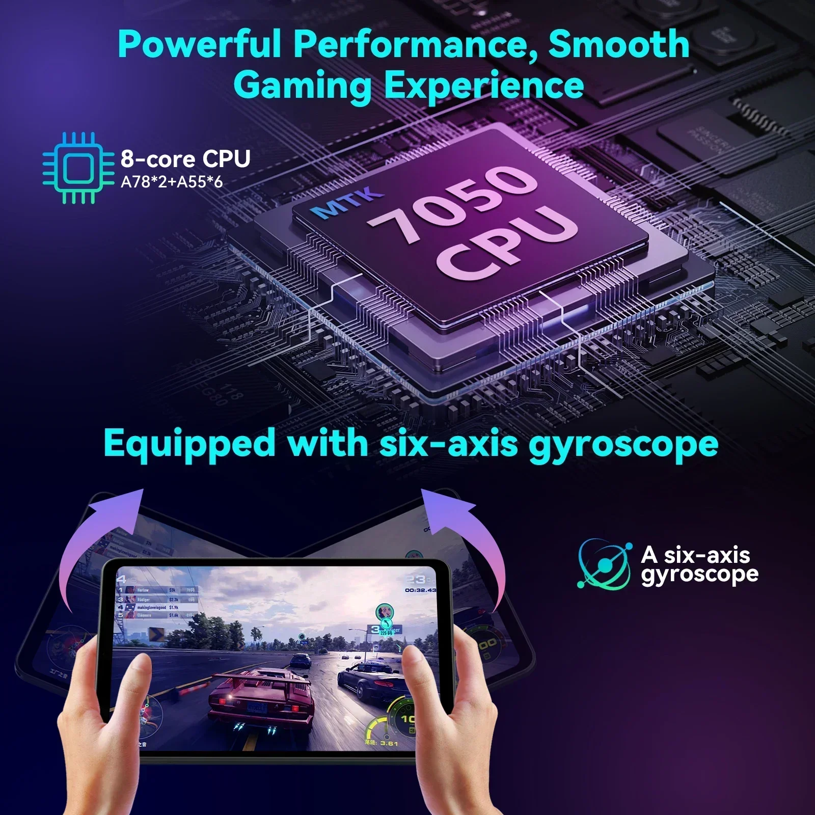 Headwolf FPad7 8 inch Android 15 Tablet 2560x1600, 16GB LPDDR5+256GB UFS 3.1, 6500mAh PD18W, 8MP/16MP Camera, SIM 4G LTE WiFi 6
