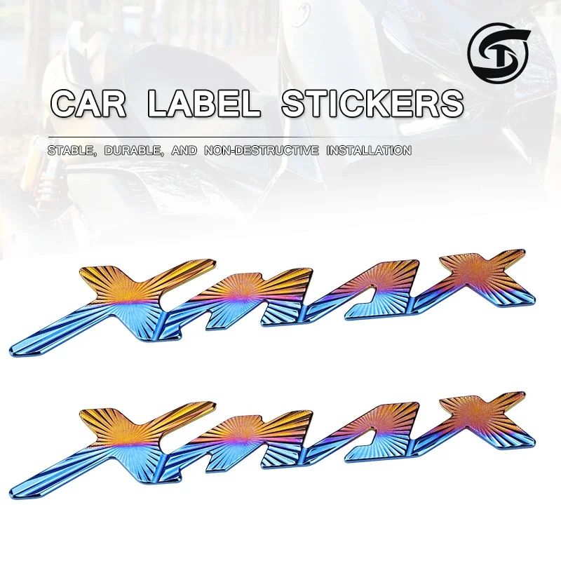 3D Motorcycle Decoration Stickers Moto Aluminium For Yamaha XMAX 125 XMAX 300 TECH MAX Emblem Badge Decals XMAX 125 300 Modified