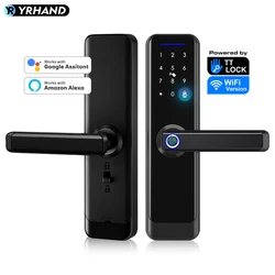 ttlock WIFI Smart Electronic Door Lock IC Card Key Password App Remote Unlock with Doorbell Security Biometric Fingerprint Lock