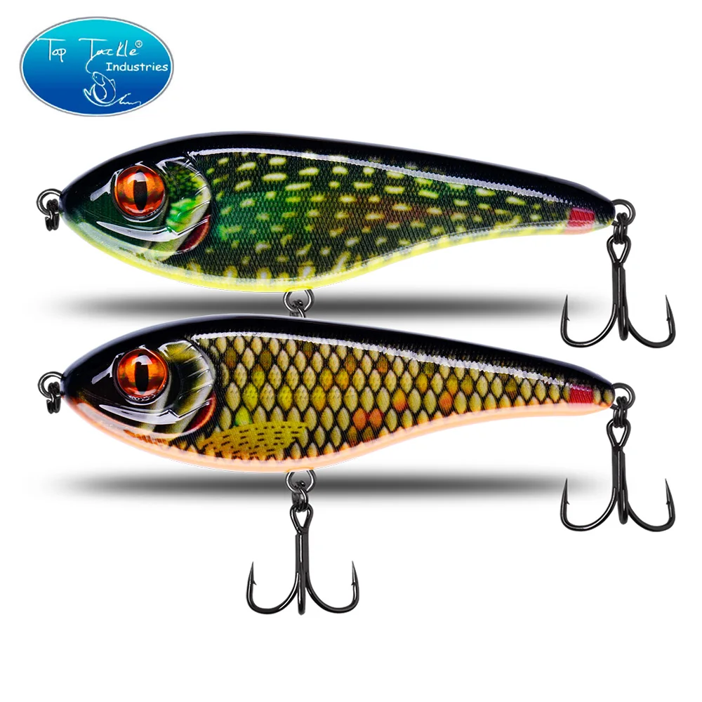 Jerk bait con esca da pesca a coda morbida per luccio 105mm 32g CFLURE Muskie pike Big VIB fishing lure Hard Jerk bait 8 colori