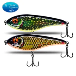 jerk bait with soft tail fishing lure for pike 105mm 32g CFLURE Muskie Pike Big VIB Fishing Lure Hard Jerk bait 8 Colors