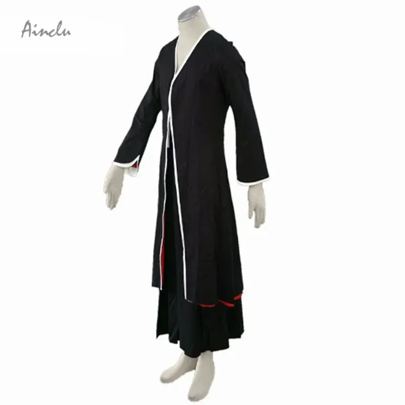 Ainclu Anime Bleach Kurosaki Ichigo Costume Cosplay Uomo Nero Uniforme Abiti Taglia personalizzata sk;m1