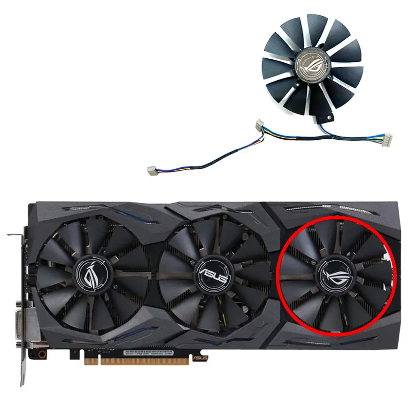 Reemplazo de tarjeta gráfica para ASUS GeForce GTX1070 1070ti 1080 1080ti ROG STRIX, repuesto wind PLD09210S12M/PLD09210S12HH, 87MM, nuevo