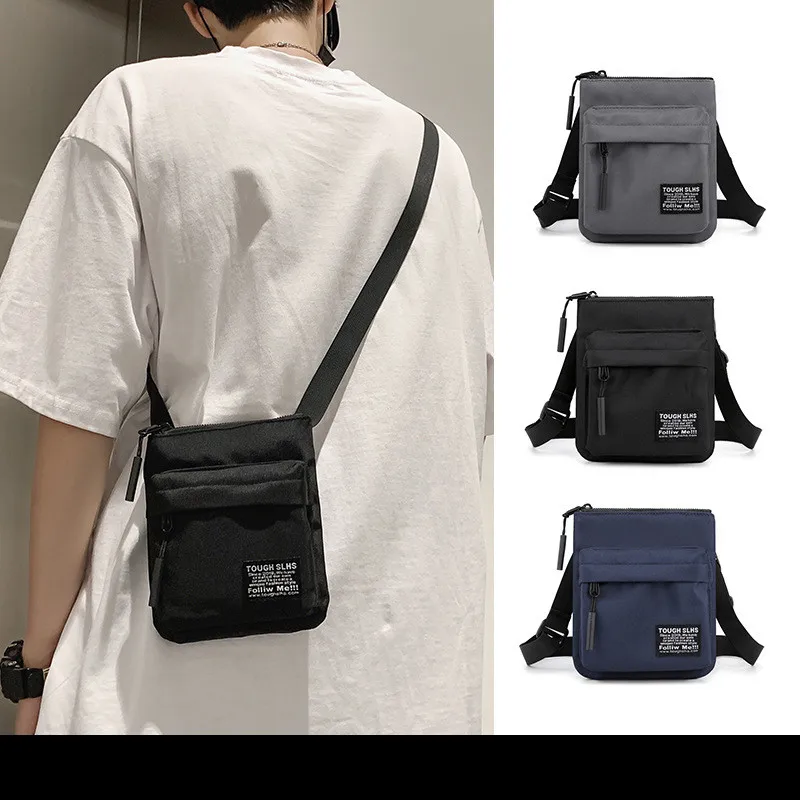Petit sac à main en nylon durable pour homme, sac messager portable, sacs en poudre pour téléphone, haute qualité, mode initiée