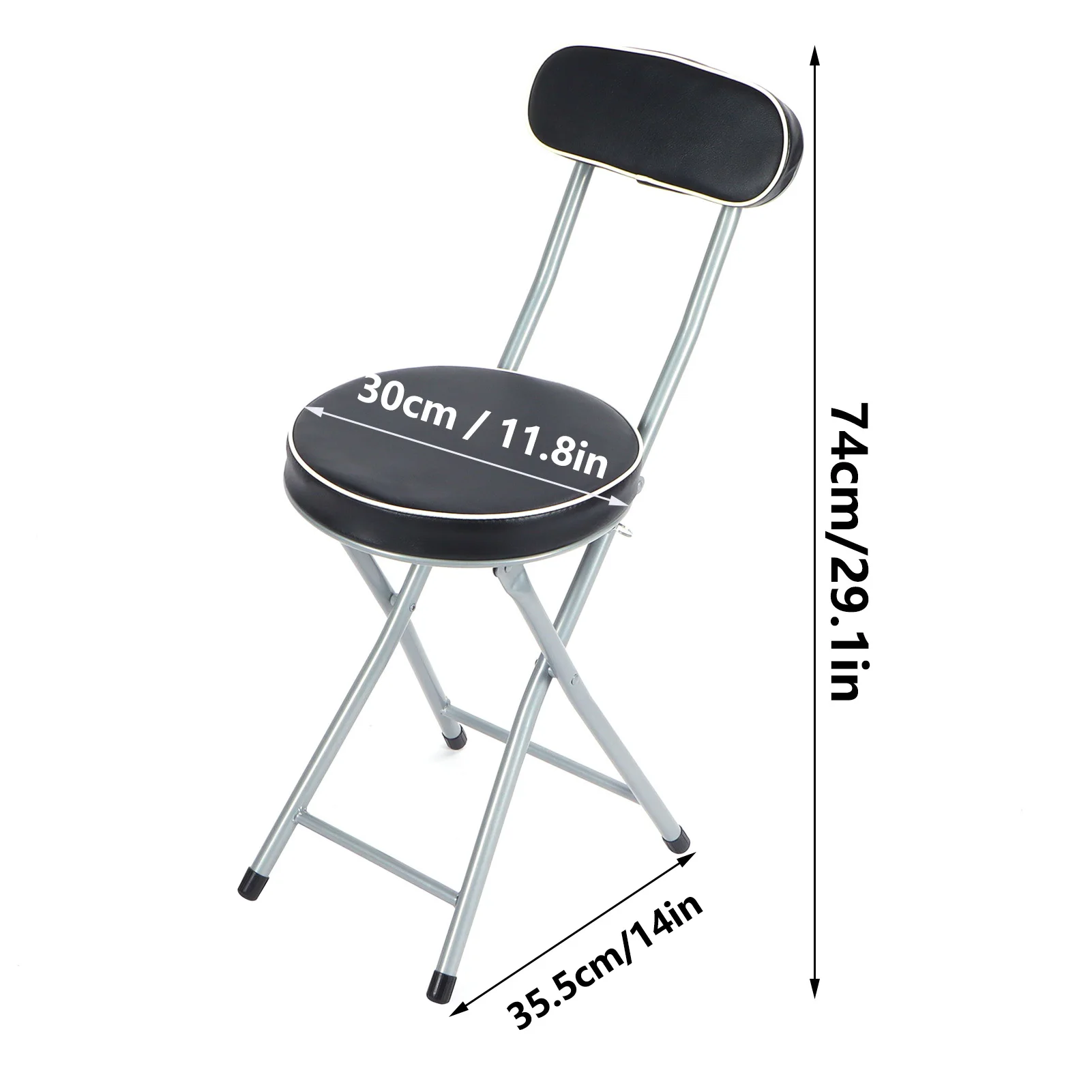 Cushioned Folding Stool Multifunctional Foldable Padded Chair for Home Office Foldable Stool Folding Stool Home Furniture