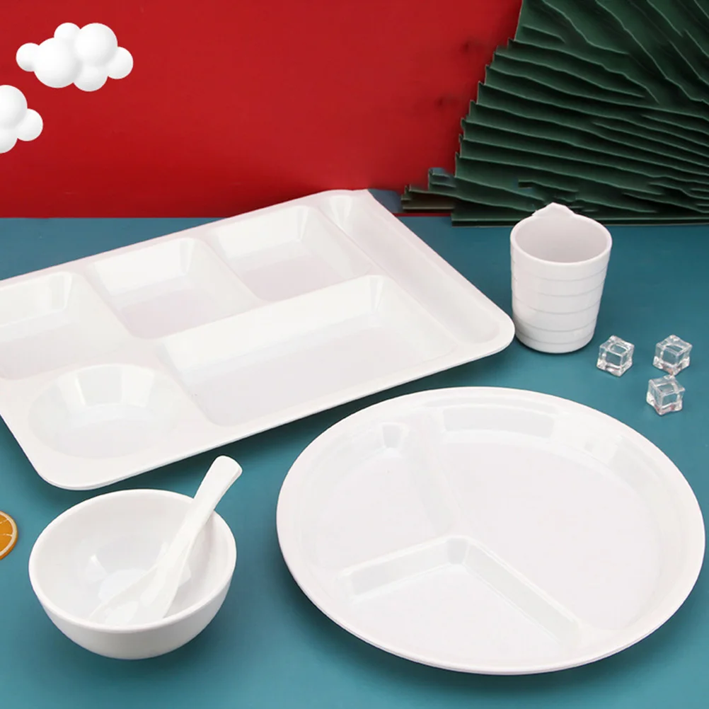 

1pc Melamine Dinnerware 3-Compartment Snack Serving Tray For Party Appetizer Candy Dried Fruit Plate Buffet Food Platter