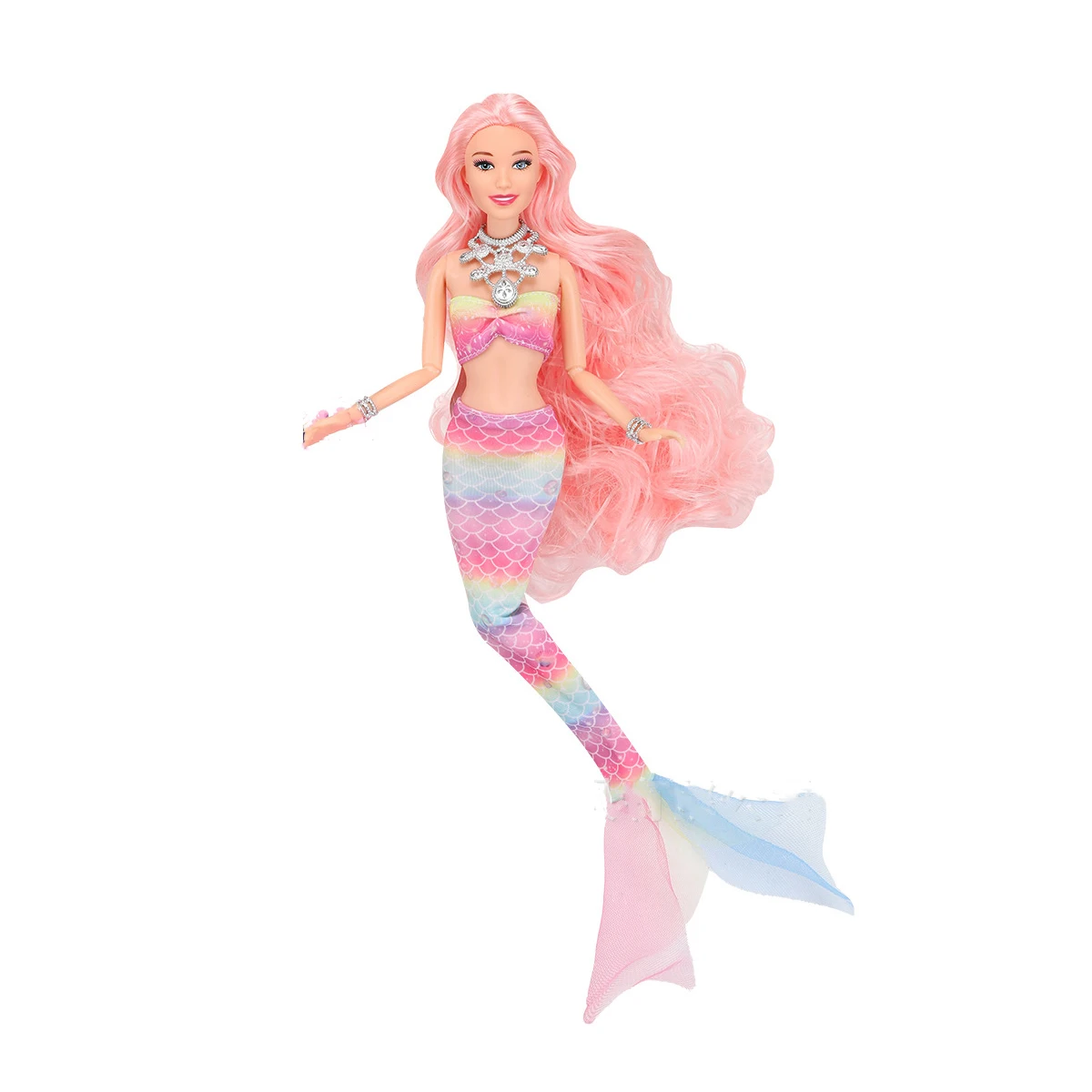 2025 جديد 30 سنتيمتر حورية البحر دمية التصميم الأصلي 1/6 المشتركة المنقولة فستان موضة ملونة حورية البحر دمية على شكل أميرة الاطفال اللعب منزل لعبة