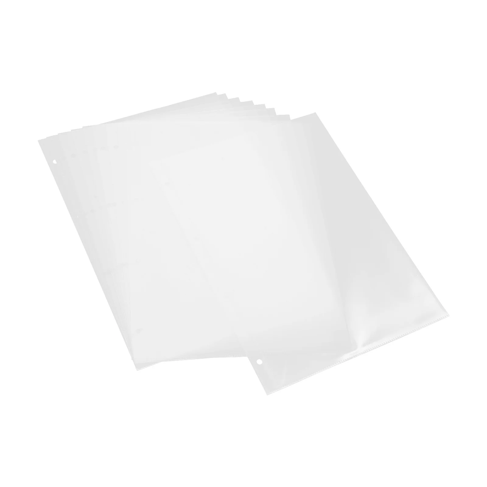 

10Pcs Clear Sheet Protectors PP Material Document Protection Waterproof Easy Clean Binder Pages Binder Sheet Protectors