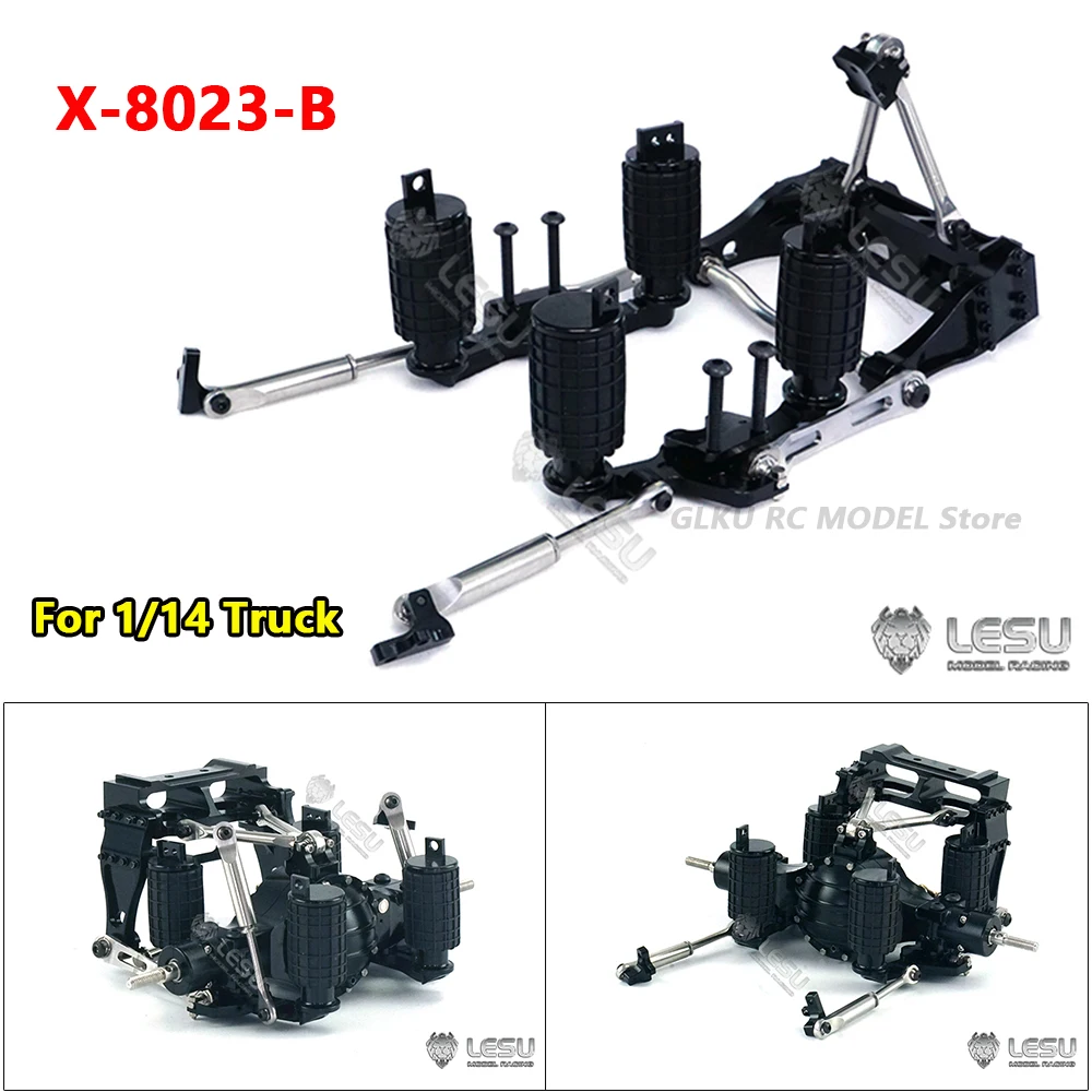 

LESU Metal Independent Axle Shock Absorber Airbag Suspension X-8023-B for Tamiya 1/14 RC Truck Model Modification Upgrade Parts