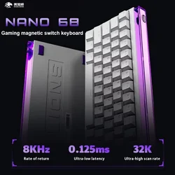 FGG Madlions NANO 68/68 PRO Magnetic Axis Keyboard TTC Axis Type-C 8K+128KHZ 0.1ms RT0.01 0 Dead Zone E-sports Gaming Keyboard